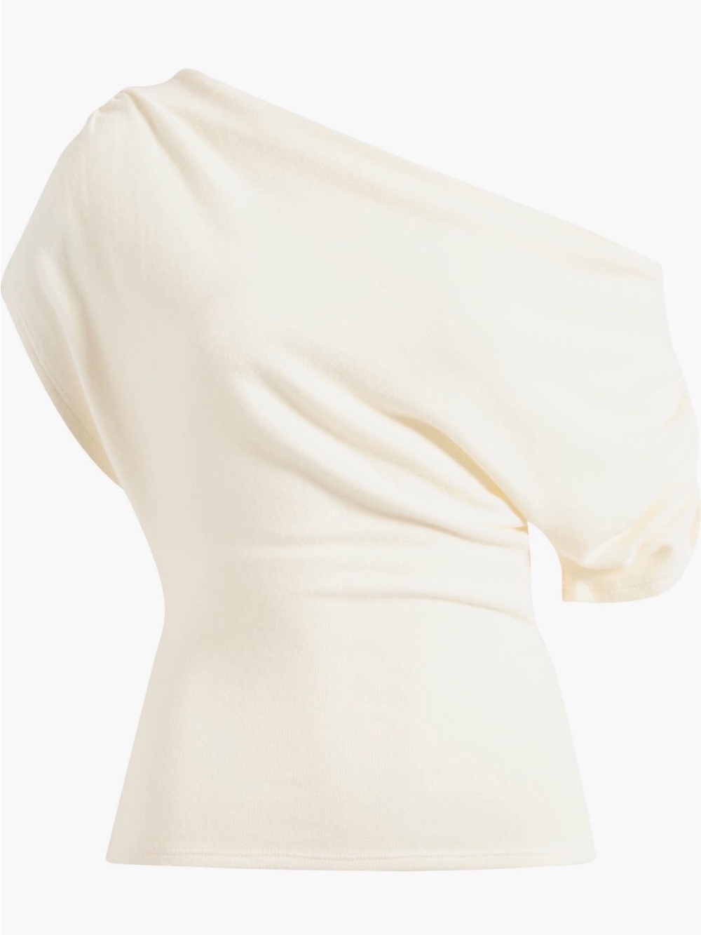 Reformation Off-Shoulder Ruched Cream Top - Picture 7 of 7